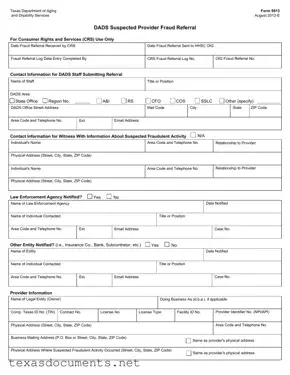 Fill Your Texas 5913 Form