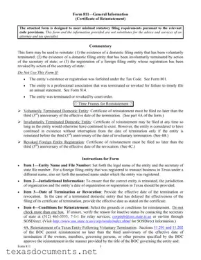 Fill Your Texas 811 Form