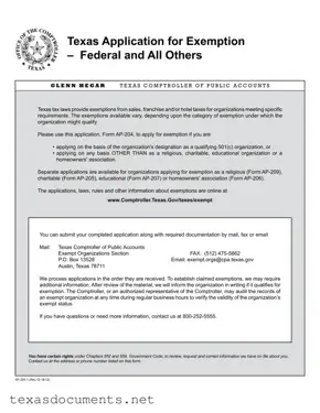 Fill Your Texas Ap 204 2 Form