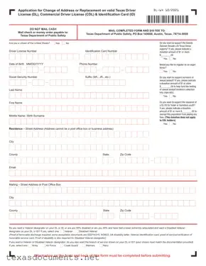 Fill Your Texas Dl 64 Form