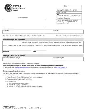 Fill Your Texas Employment Verification Form