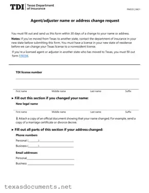 Fill Your Texas Fin533 Form