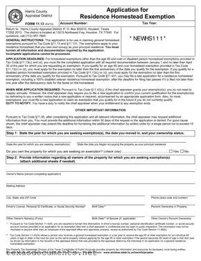 Fill Your Texas Homestead Exemption Form