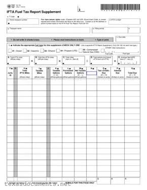 Fill Your Texas Ifta Form