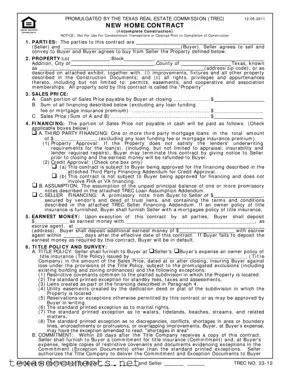 Fill Your Texas Real Estate Sales Contract Form