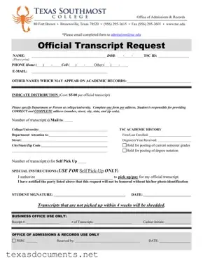 Fill Your Utb Texas Form