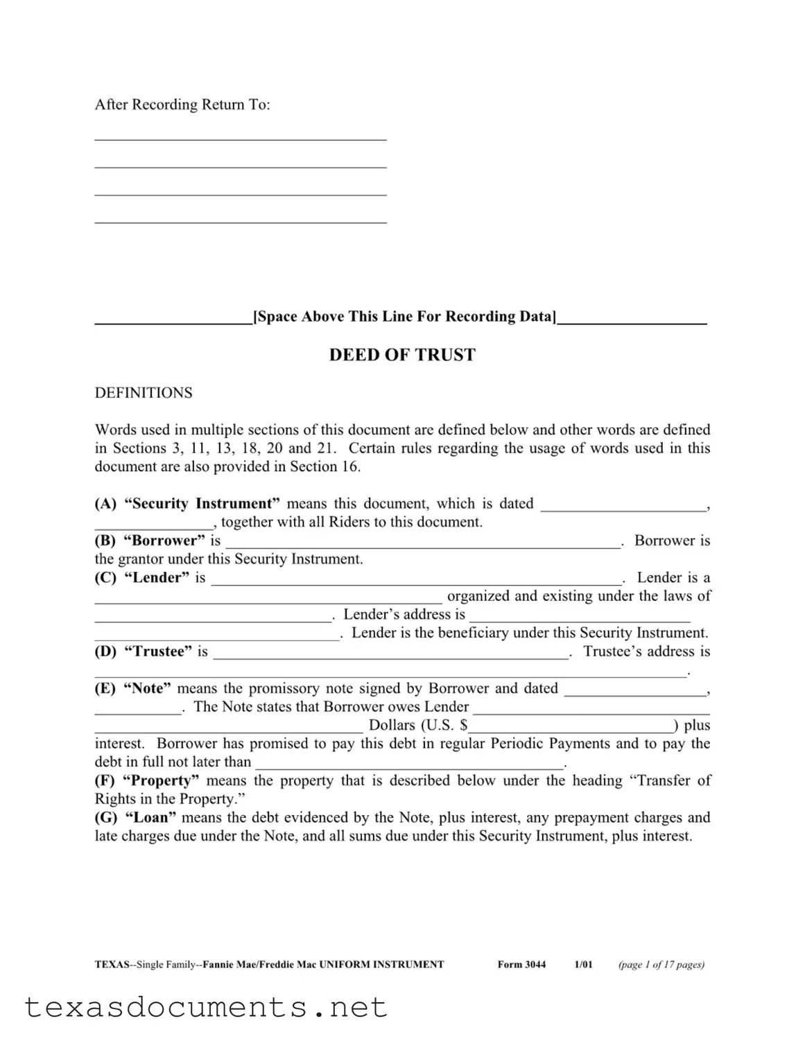 Fill Your Texas 3044 Form