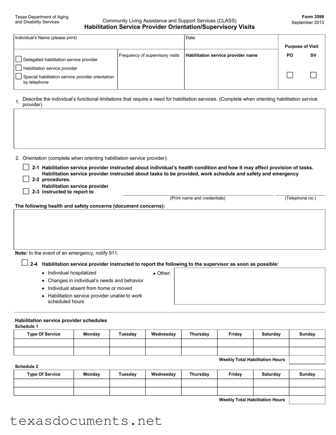 Fill Your Texas 3599 Form