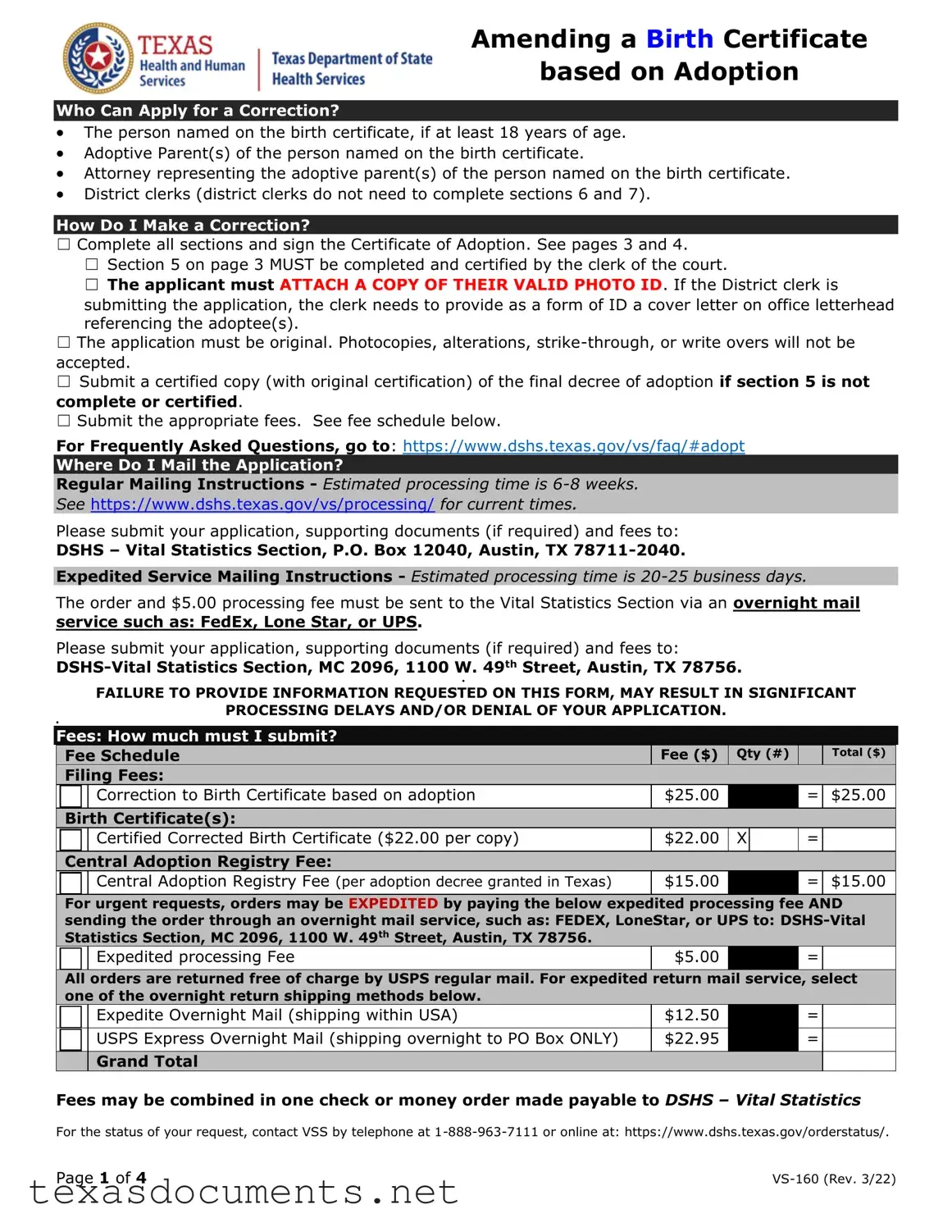Fill Your Texas Adoption Papers Form
