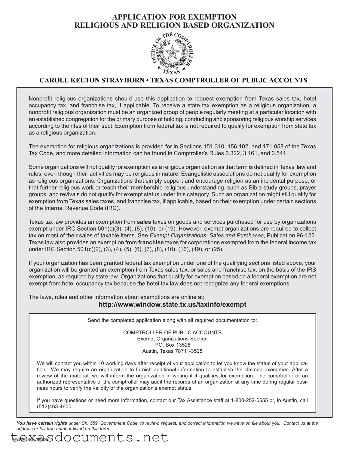 Fill Your Texas Ap 209 Form