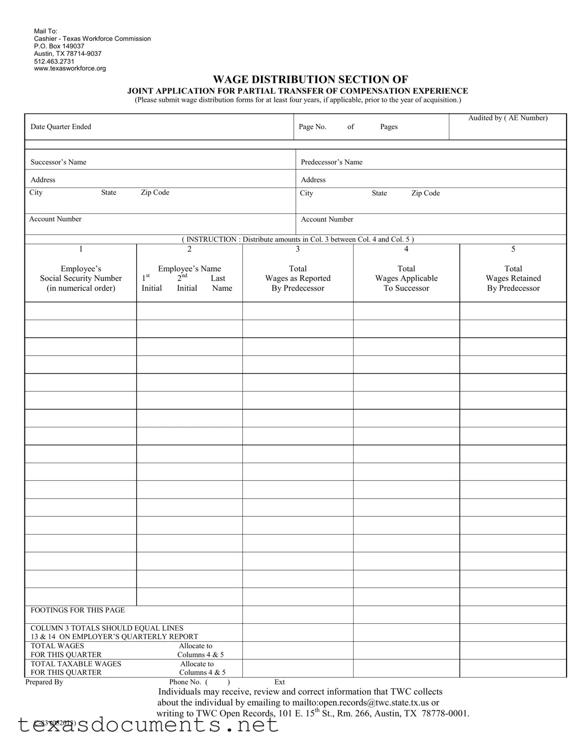 Fill Your Texas C 83 Form