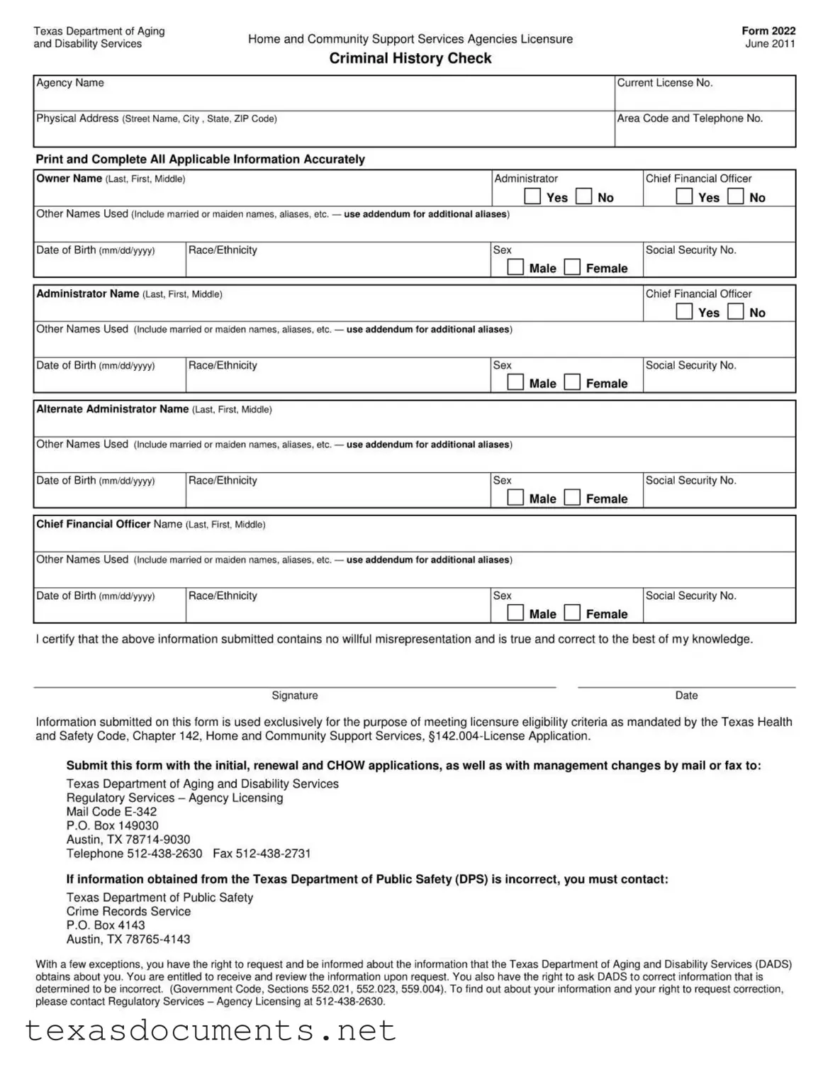 Fill Your Texas Form