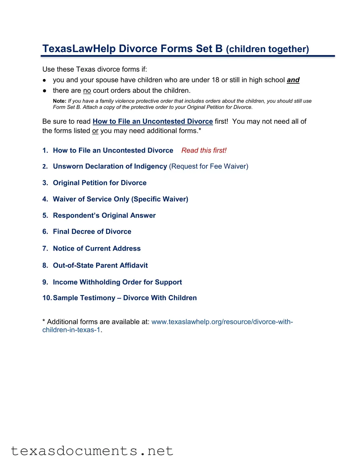 Fill Your Texas Law Help Form