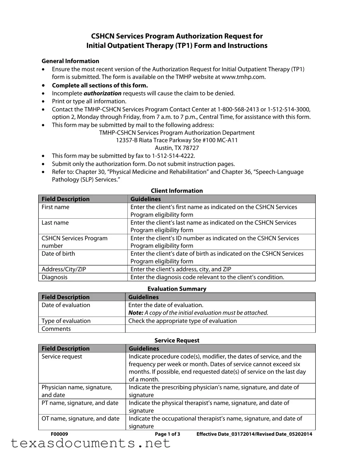 Fill Your Texas Medicaid Tp 1 Form
